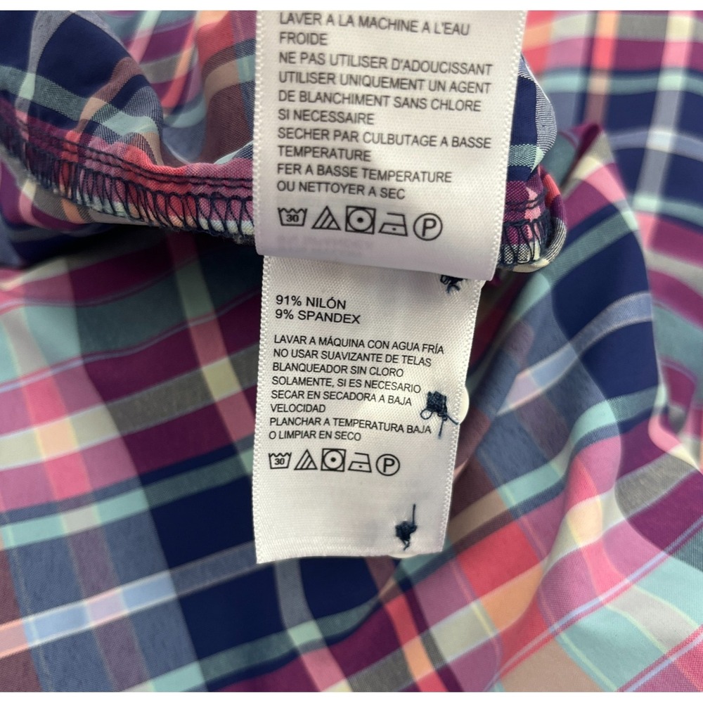 Tommy Bahama Performance Shirt Siesta Key Melbourne Madras Plaid Mens 2X - Picture 14 of 15